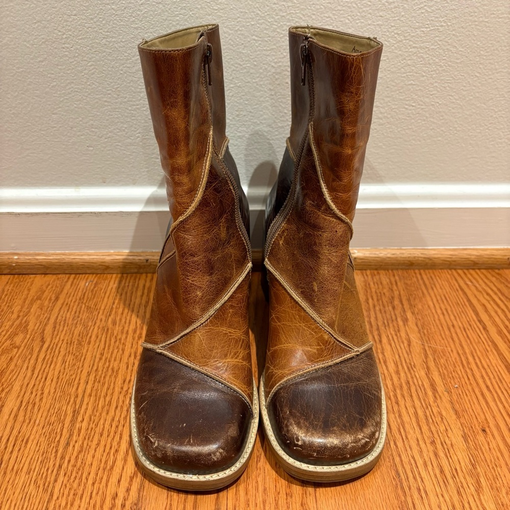 Amanda Smith Vintage Patchwork Leather Ankle Boot… - image 6